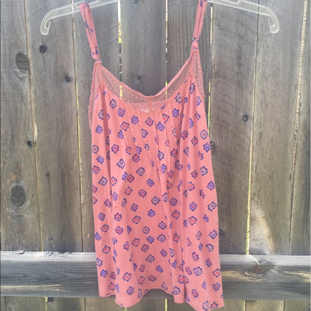 Pink Tank Top with Designs